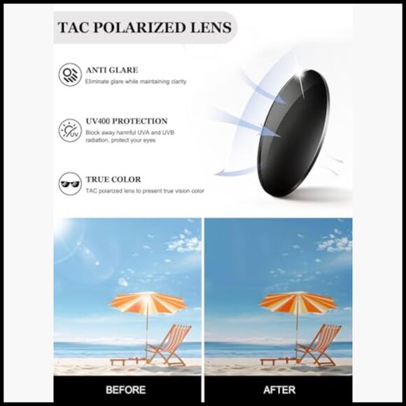 Polarized Wrap Around Sunglasses with Rhinestone Design UV400 Protection